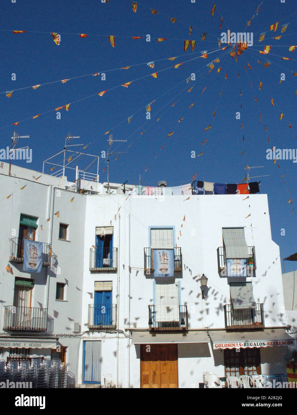 Peñiscola Castellón Comunitat Comunidad Valenciana Costa del Azahar España Spanien spanische Iberia iberischen Halbinsel Europa Stockfoto