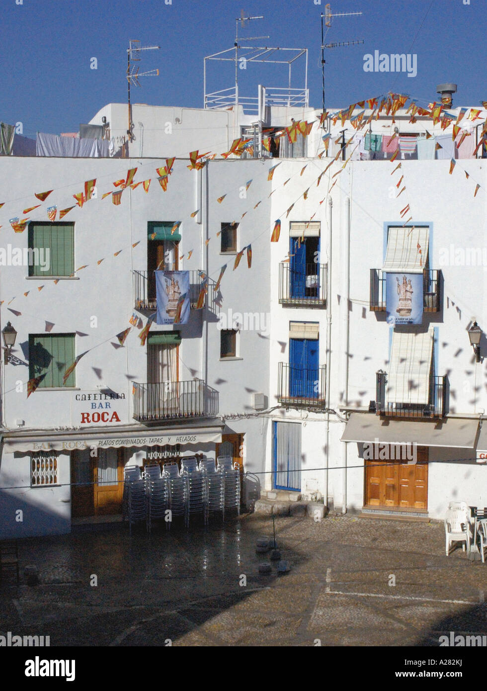 Peñiscola Castellón Comunitat Comunidad Valenciana Costa del Azahar España Spanien spanische Iberia iberischen Halbinsel Europa Stockfoto
