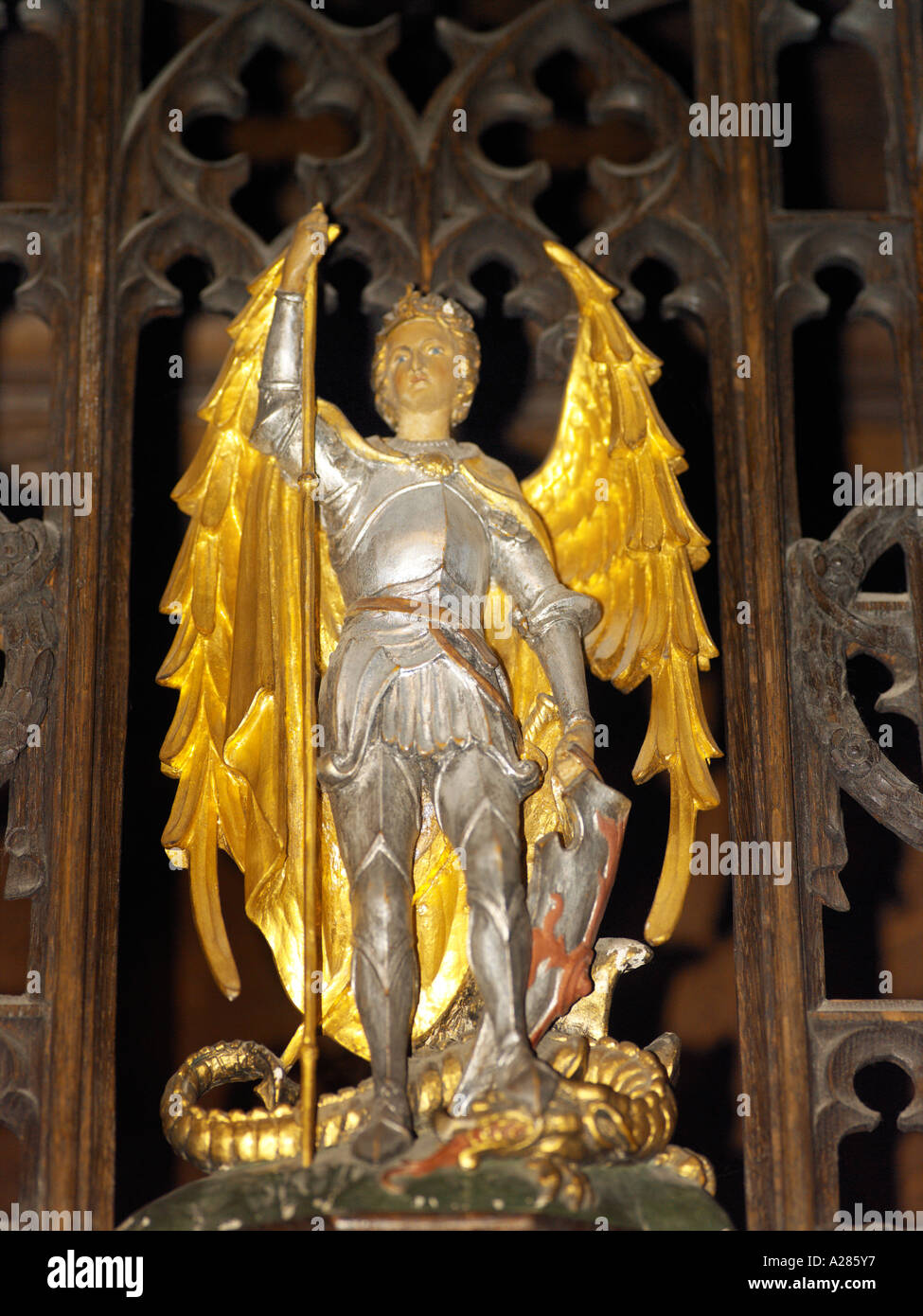 Salisbury Wiltshire England Salisbury Kathedrale Erzengel in der Kapelle des St. Michael der Erzengel Stockfoto