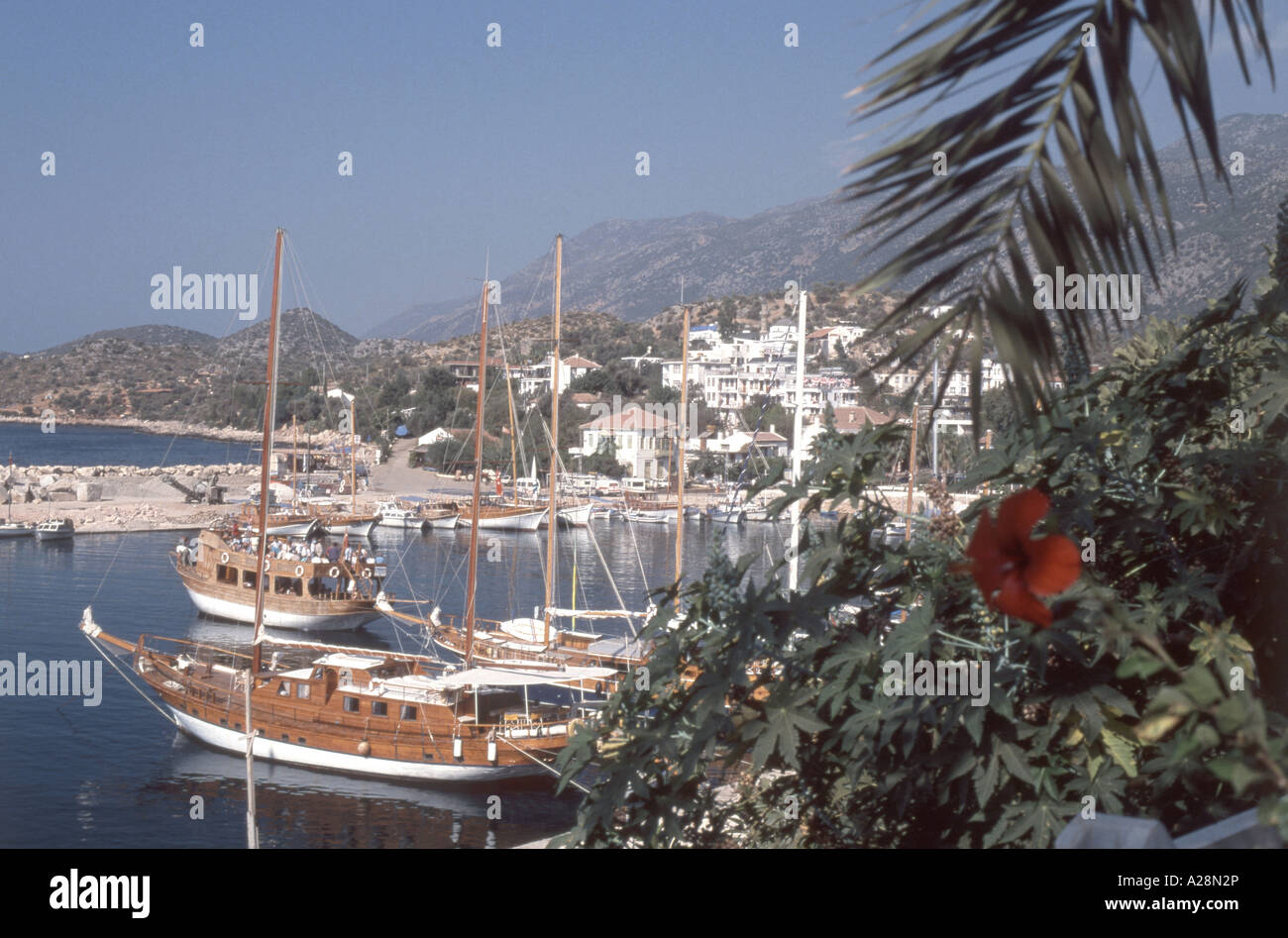 Hafenblick, Kas, Provinz Antalya, Republik Türkiye Stockfoto