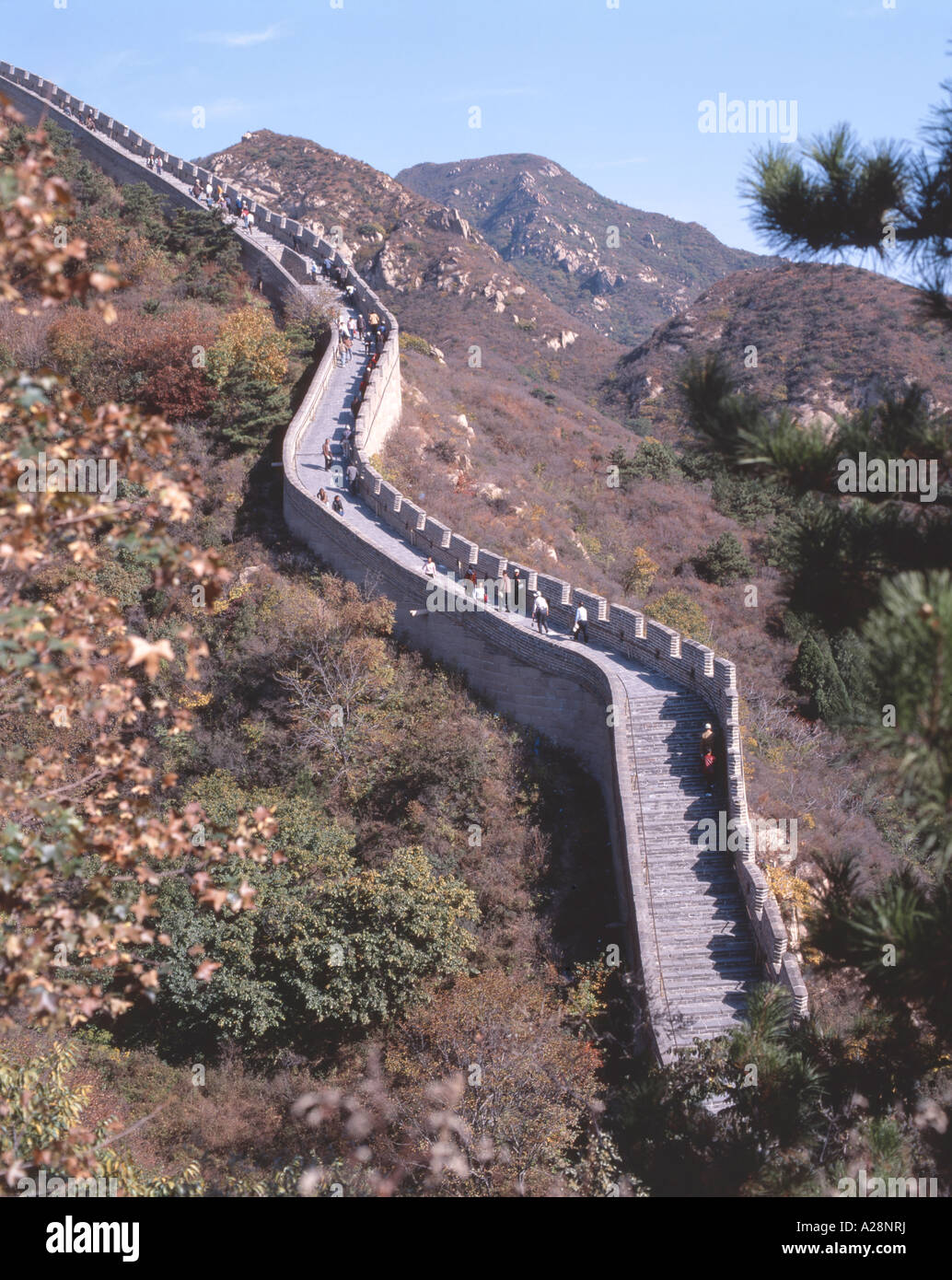 Die Chinesische Mauer Wanli Changcheng Badaling Peking Und