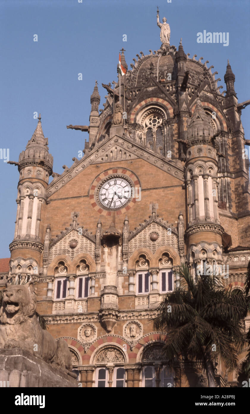 Bahnhof Victoria Terminus, Mumbai, Maharashtra, Republik Indien Stockfoto