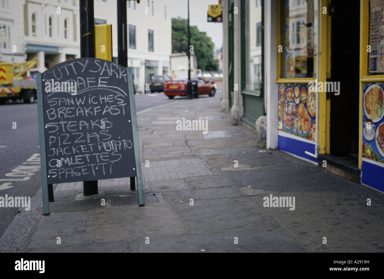 Gusto, ein MIS Dinkel Board in Greenwich London UK Stockfoto