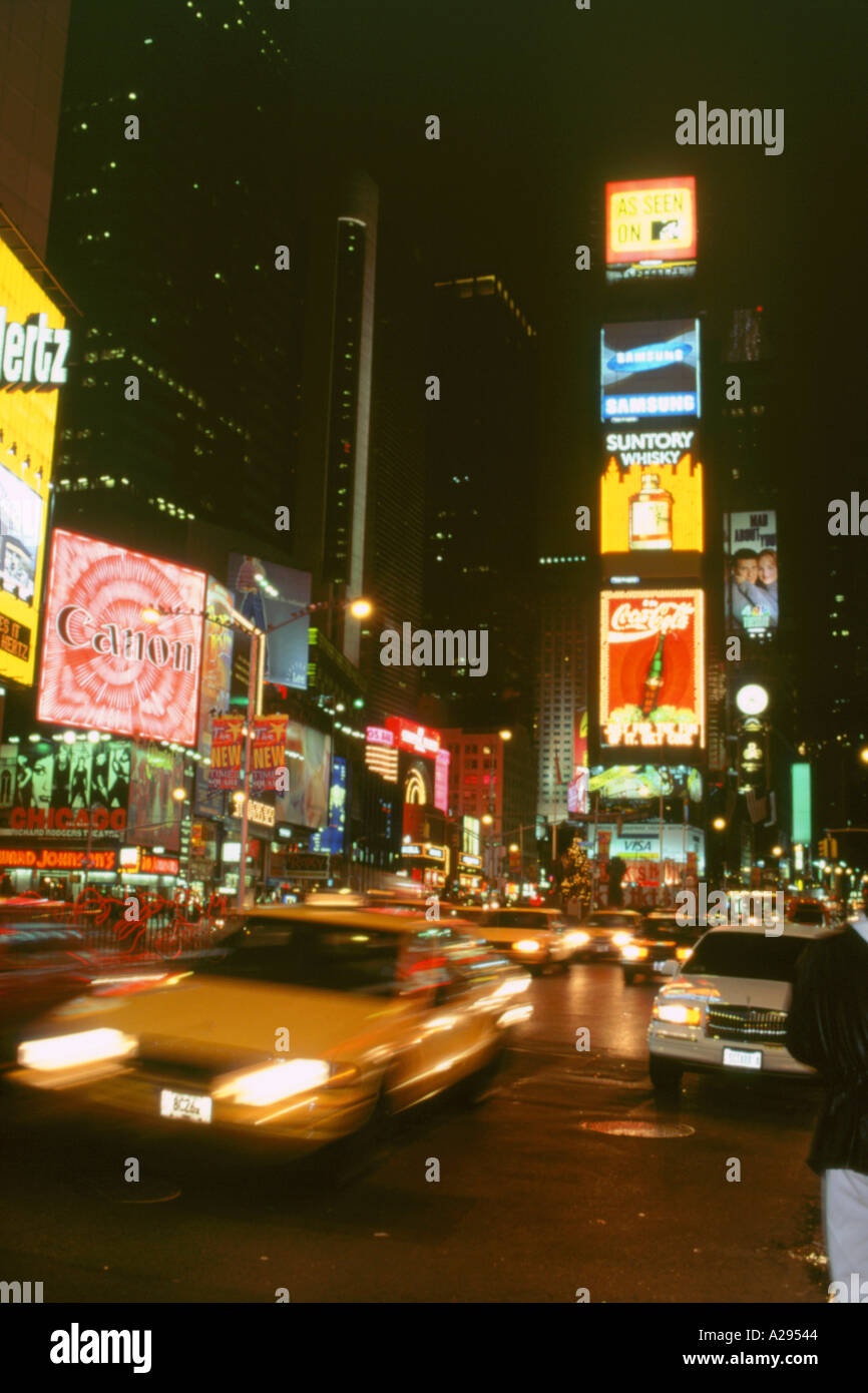 New York bei Nacht Stockfoto