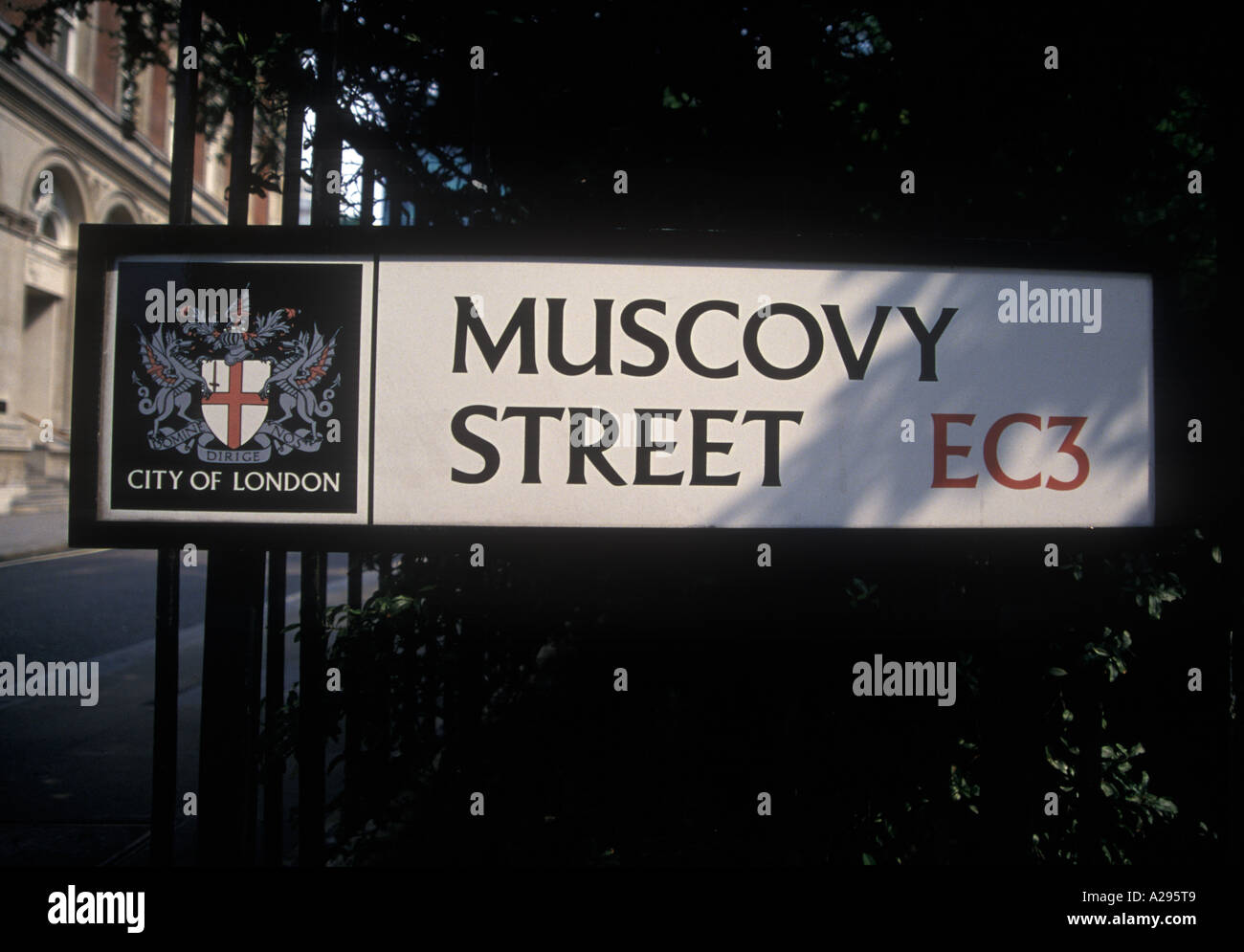 Muscovy Straße Stadt London England UK Europa Stockfoto