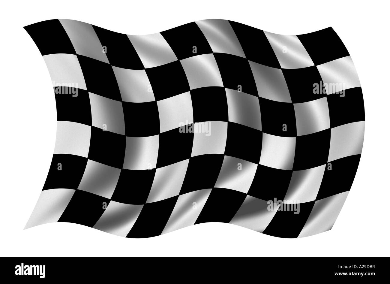Race flag - sehr hohe Auflösung Rennflagge winken in den Wind mit Stoff Textur - clipping-Pfad enthalten Stockfoto
