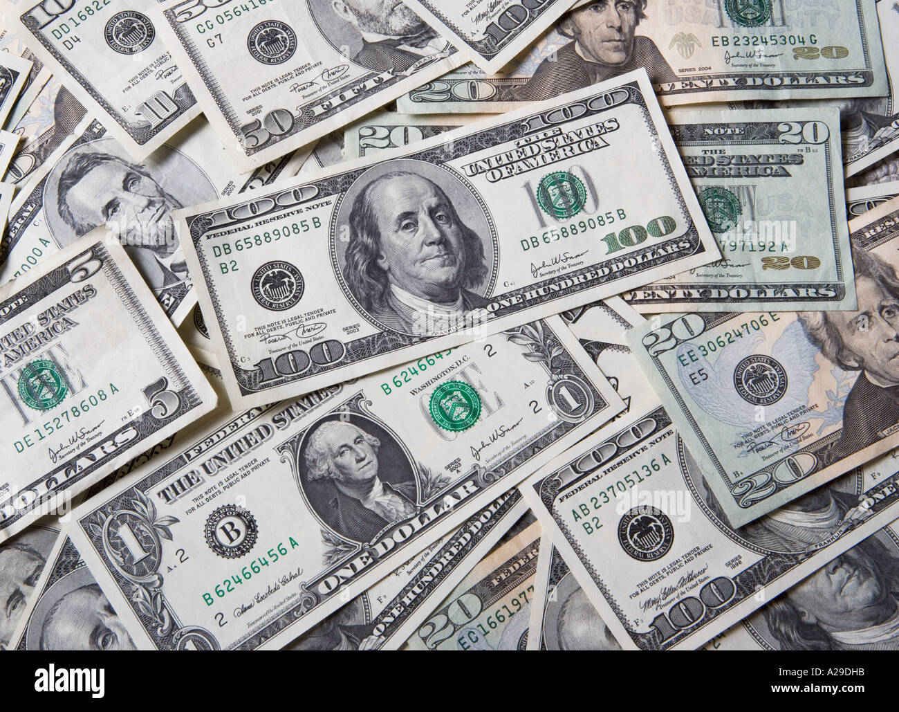 VEREINIGTE STAATEN WÄHRUNG, DOLLAR Stockfoto