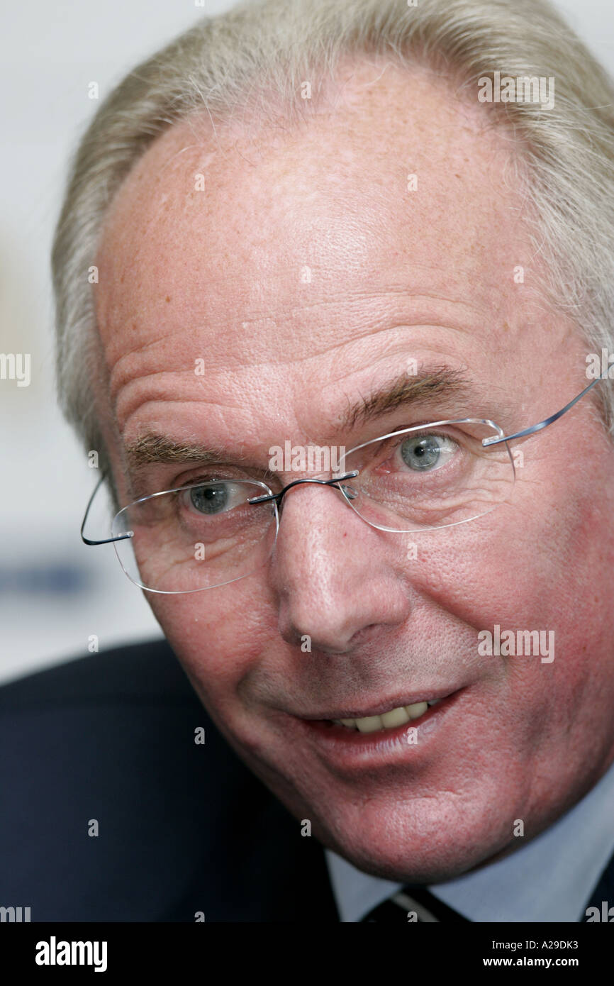 Portrait von Football Manager Sven Goran Eriksson. Stockfoto