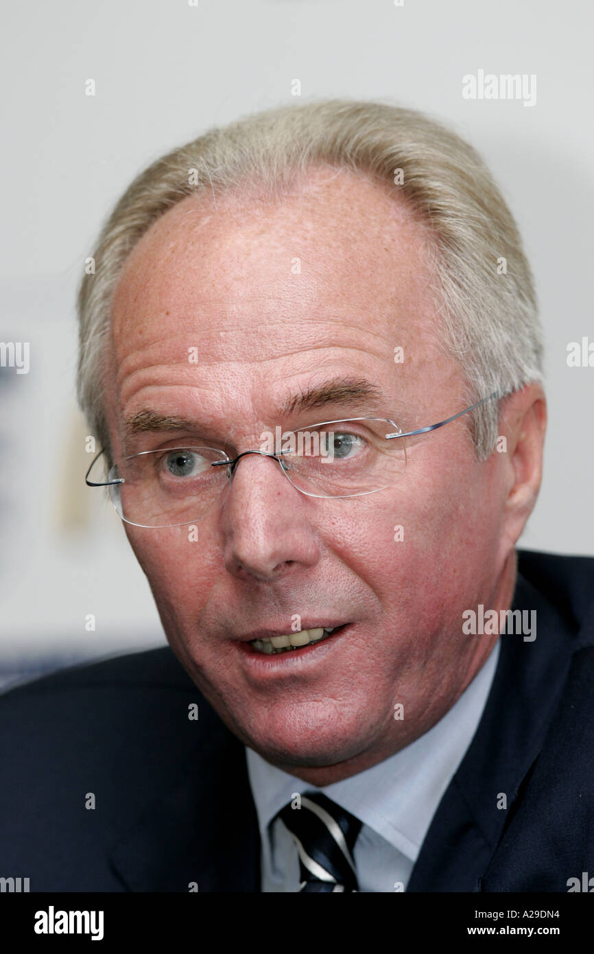 Portrait von Football Manager Sven Goran Eriksson. Stockfoto