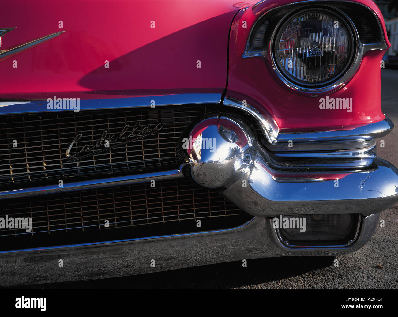 Nahaufnahme der sechziger Jahre Cadillac Miami Florida USA S Grandadam Stockfoto