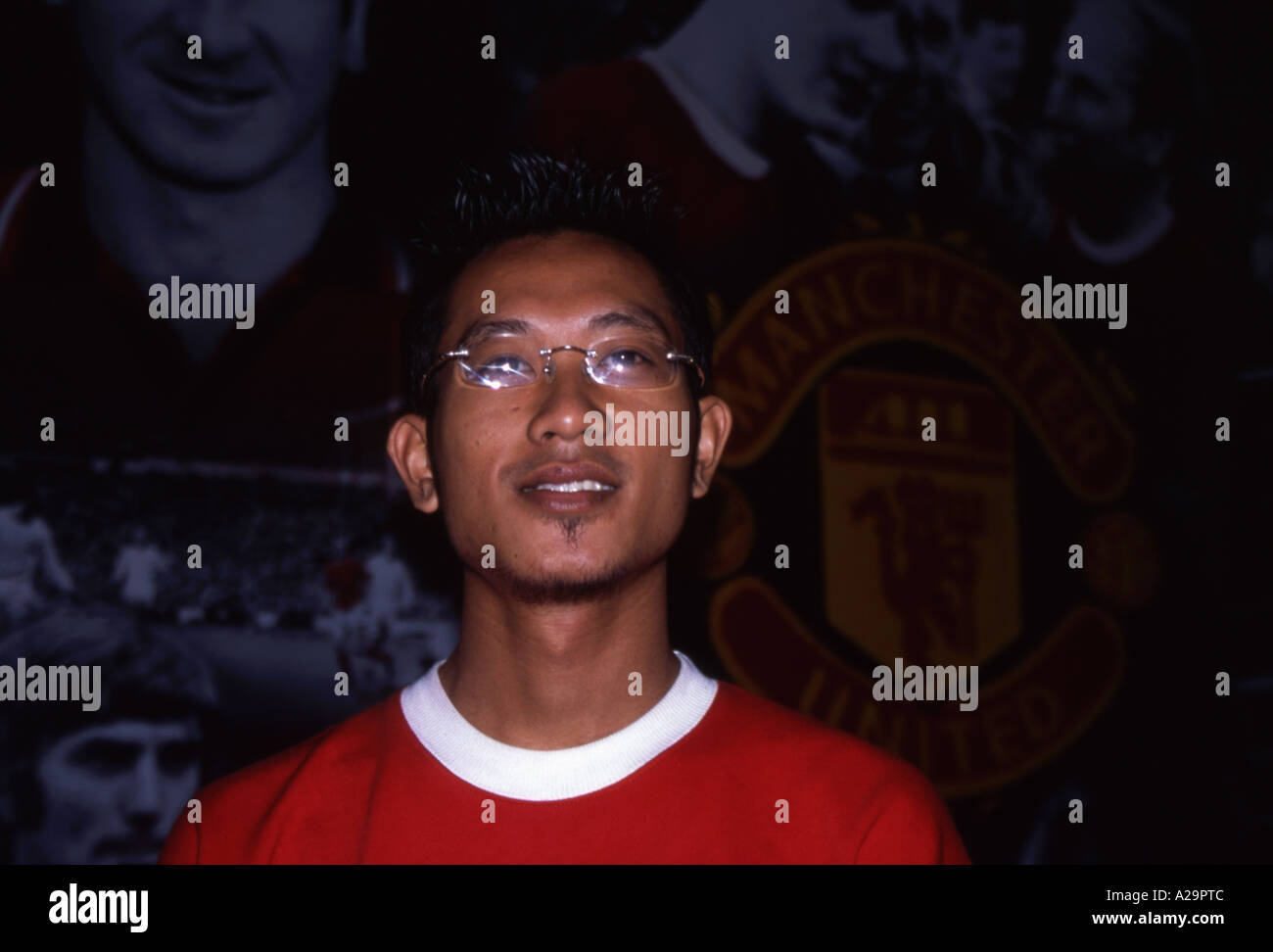 Das rote Café ein Ort für malaysische Manchester United Fans zu hängen. Stockfoto