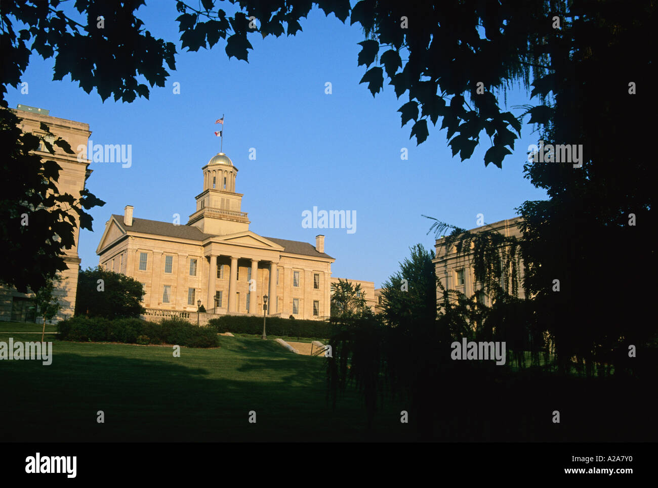 Das alte Capitol Museum in Iowa City, Iowa. Stockfoto