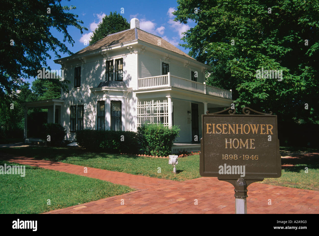 Ehemalige US-Präsident Dwight D. Eisenhower Elternhaus in Abilene, Kansas Stockfoto Ehemalige US-Präsident Dwight D. Eisenhower Elternhaus in Abilene, Kansas Stockfoto