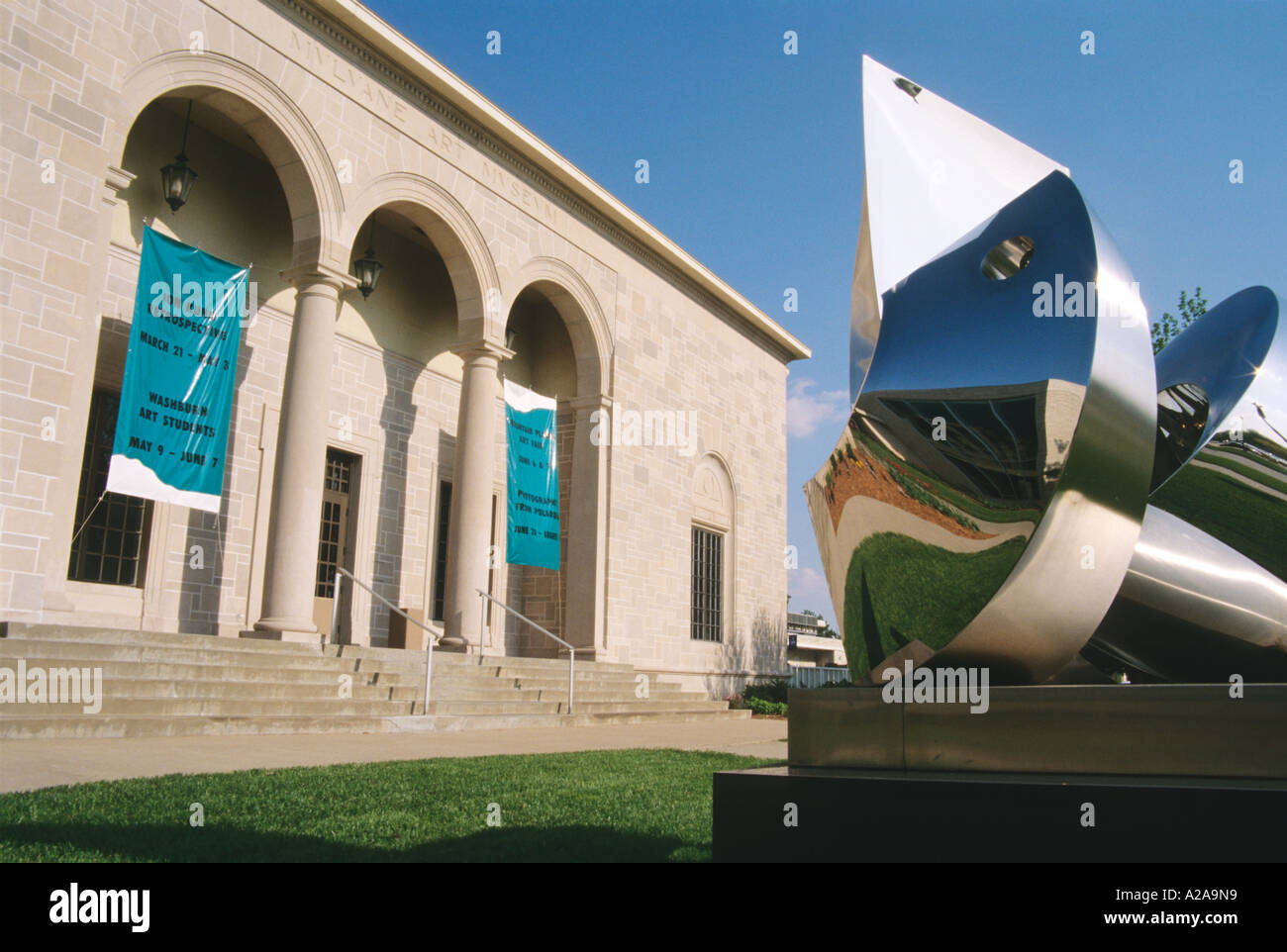 Museum für Mulvane Kunst auf dem Campus der Washburn University in Topeka, Kansas. Stockfoto