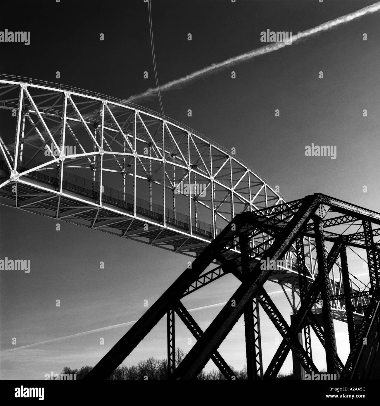 Internationalen Brücke zwischen USA und Kanada Stockfoto