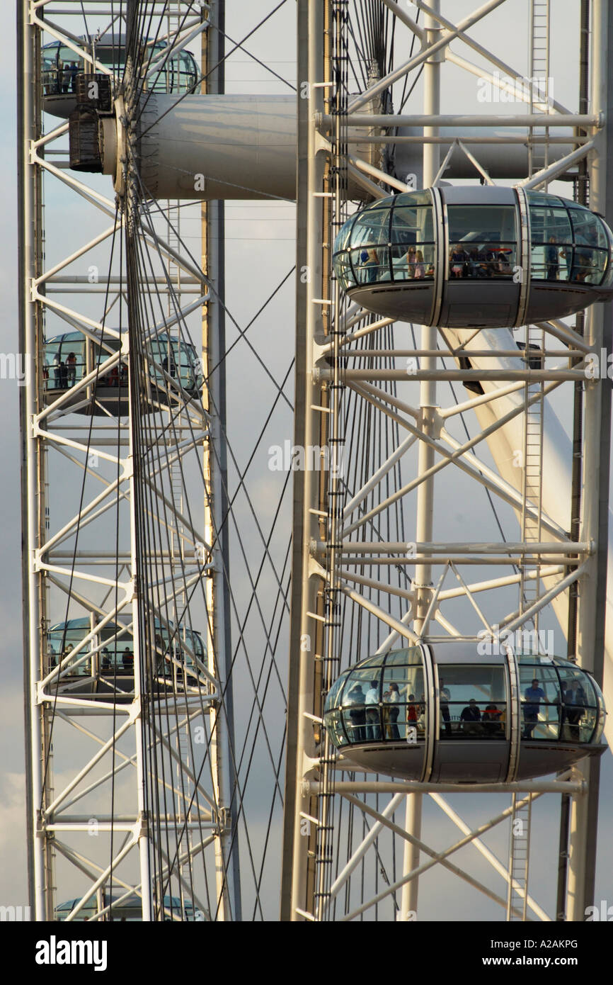 Das London Eye Closeup Ansichten Stockfoto