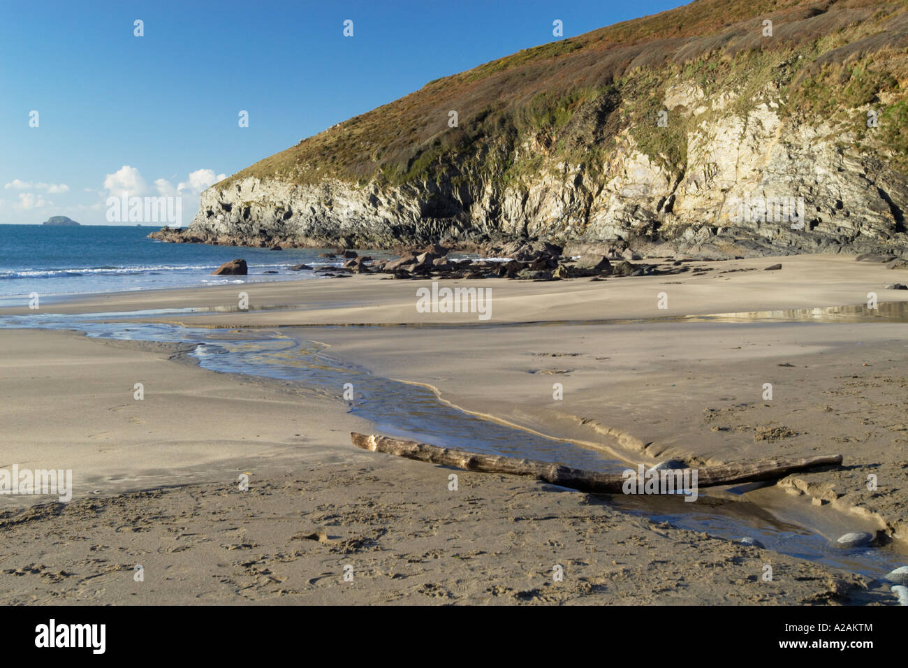 Porthmawr Whitesands Bay Pembrokeshire Wales Stockfoto