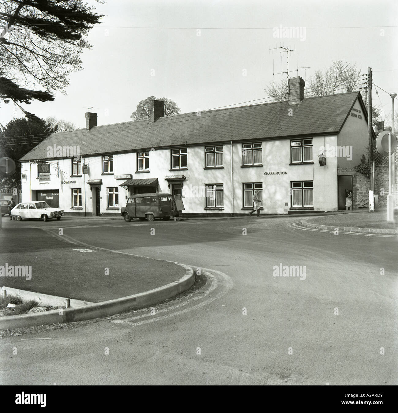 Krone Hotel Sherborne Dorset England genommen im Jahr 1974 in 6 x 6 negative Zahl 0147 Stockfoto