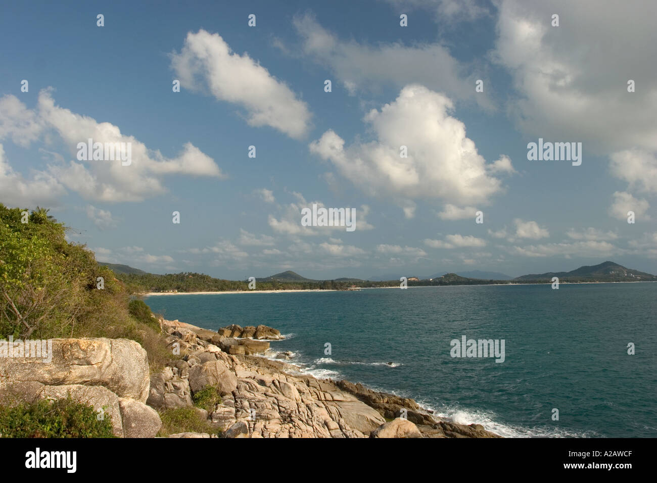 Thailand Ko Samui Topographie Ostküste Chaweng Noi felsige Küstenlandschaft Stockfoto