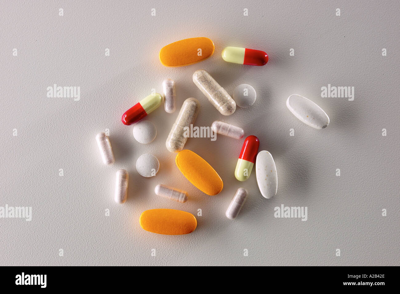 Medizin Pillen & Vitamintabletten Stockfoto