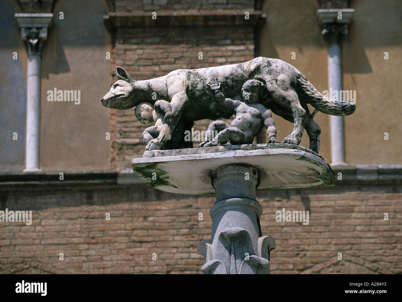 Romulus und Remus mit römischen wolf Siena Toskana Italien Stockfoto