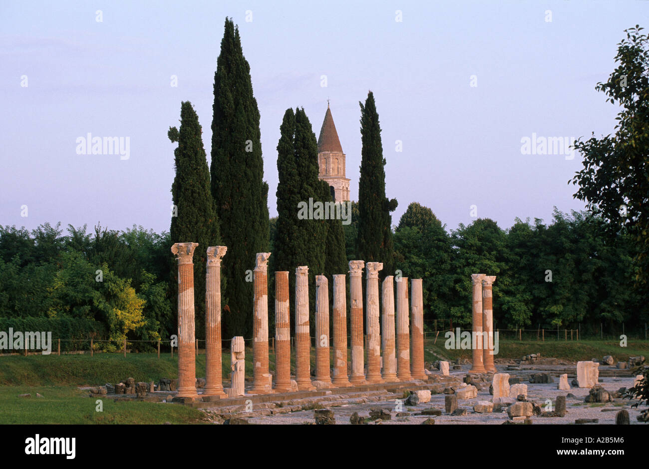 Forum romanum Aquileia Friaul-Julisch Venetien Italien Stockfoto