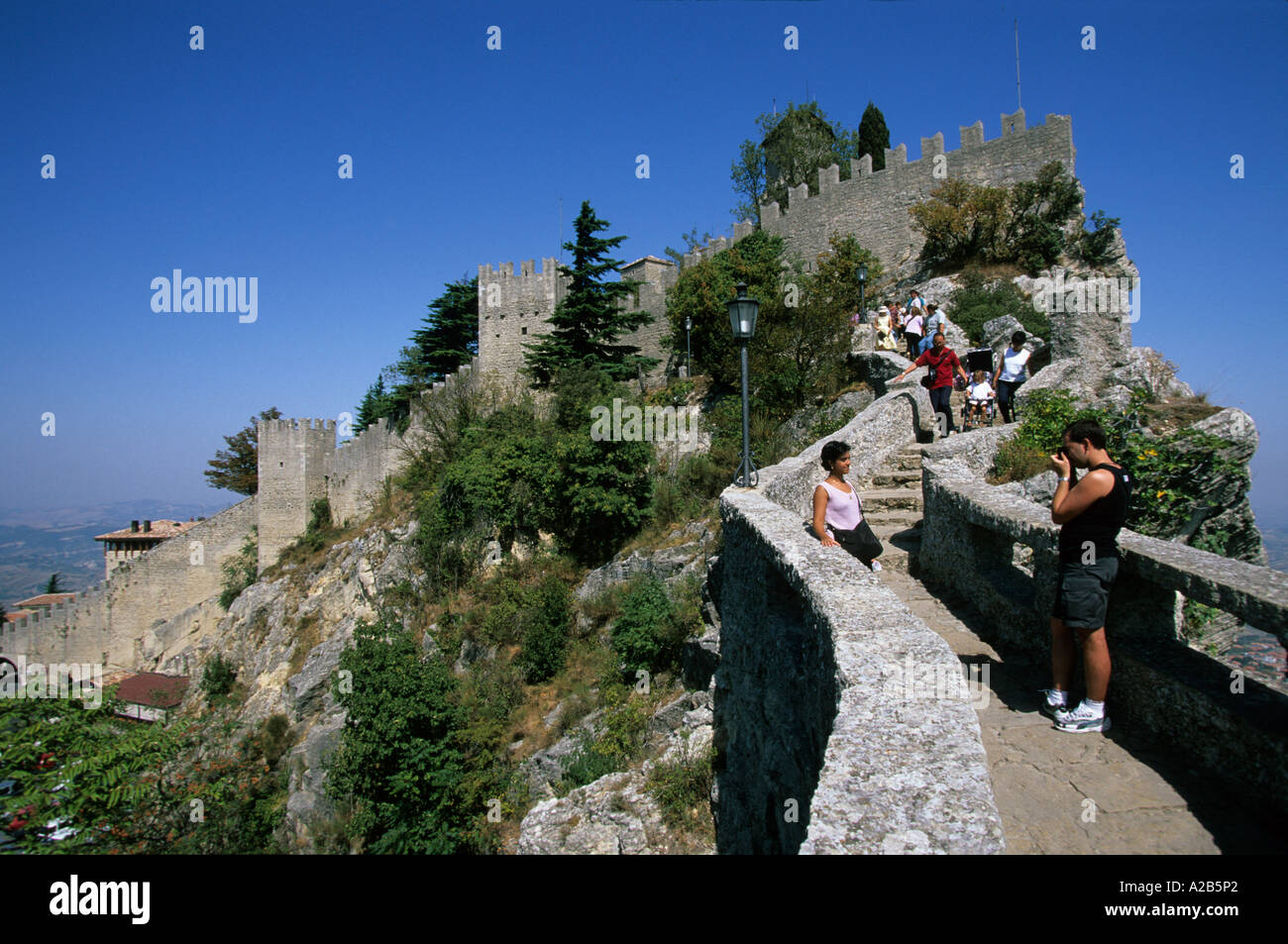 RSM San Marino Monte Titano Stockfoto