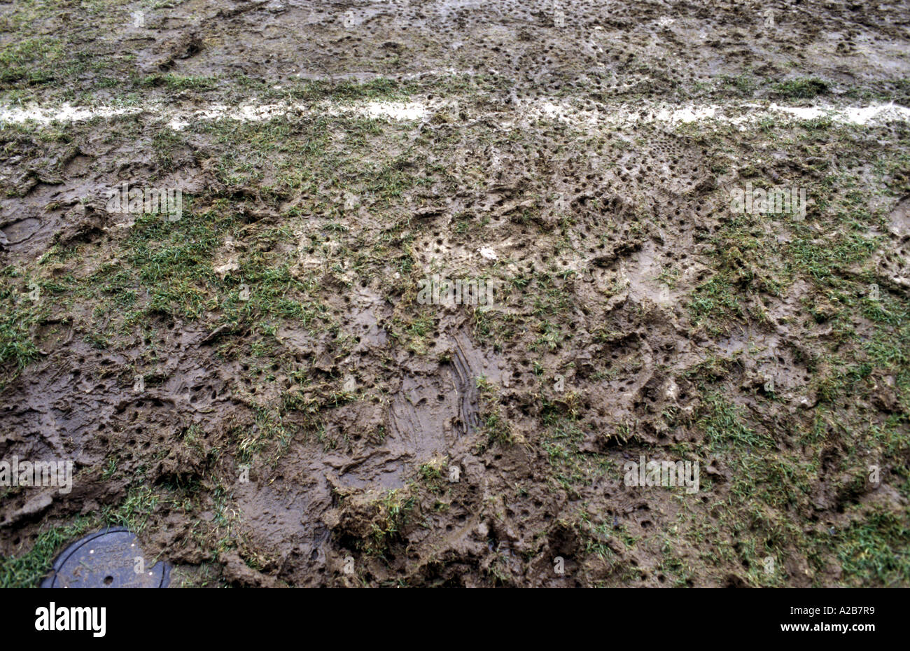 ein Detail von einem Sportplatz Stockfoto