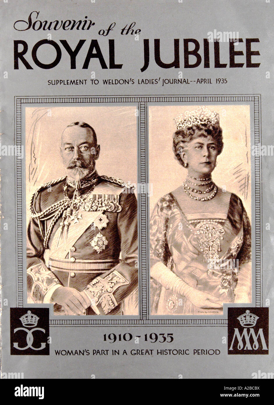 Royal Silver Jubilee Souvenir 1935 nur zur redaktionellen Verwendung Stockfoto