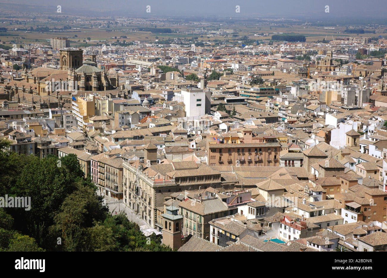 Panoramablick über Granada Andalusien Andalusien España Spanien Iberia Europa Stockfoto