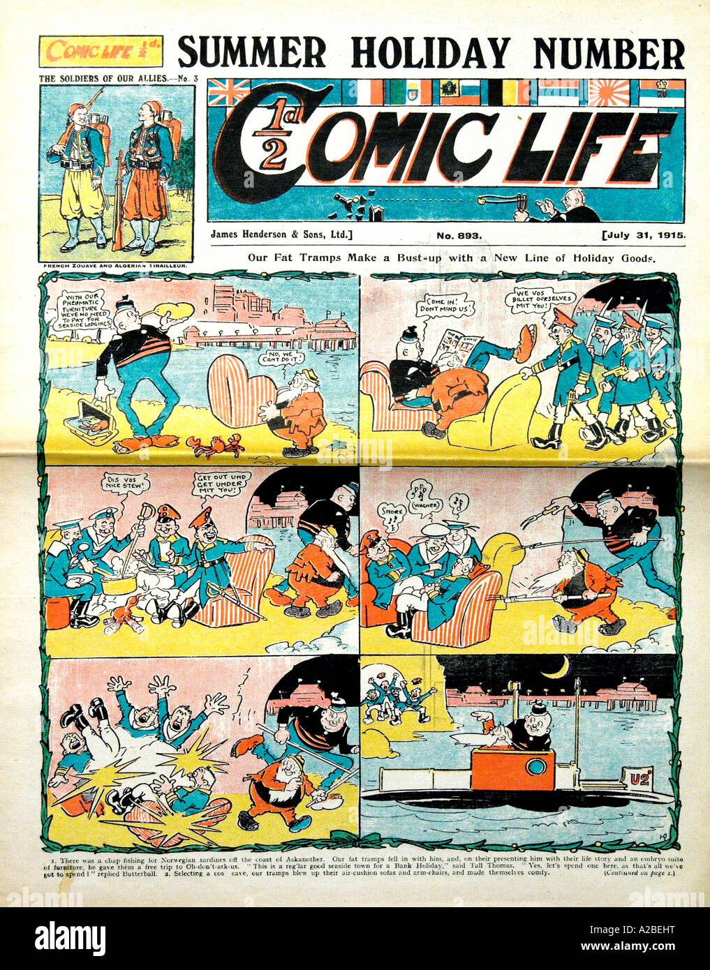 Comic Life comic 1915 nur zur redaktionellen Nutzung Stockfoto
