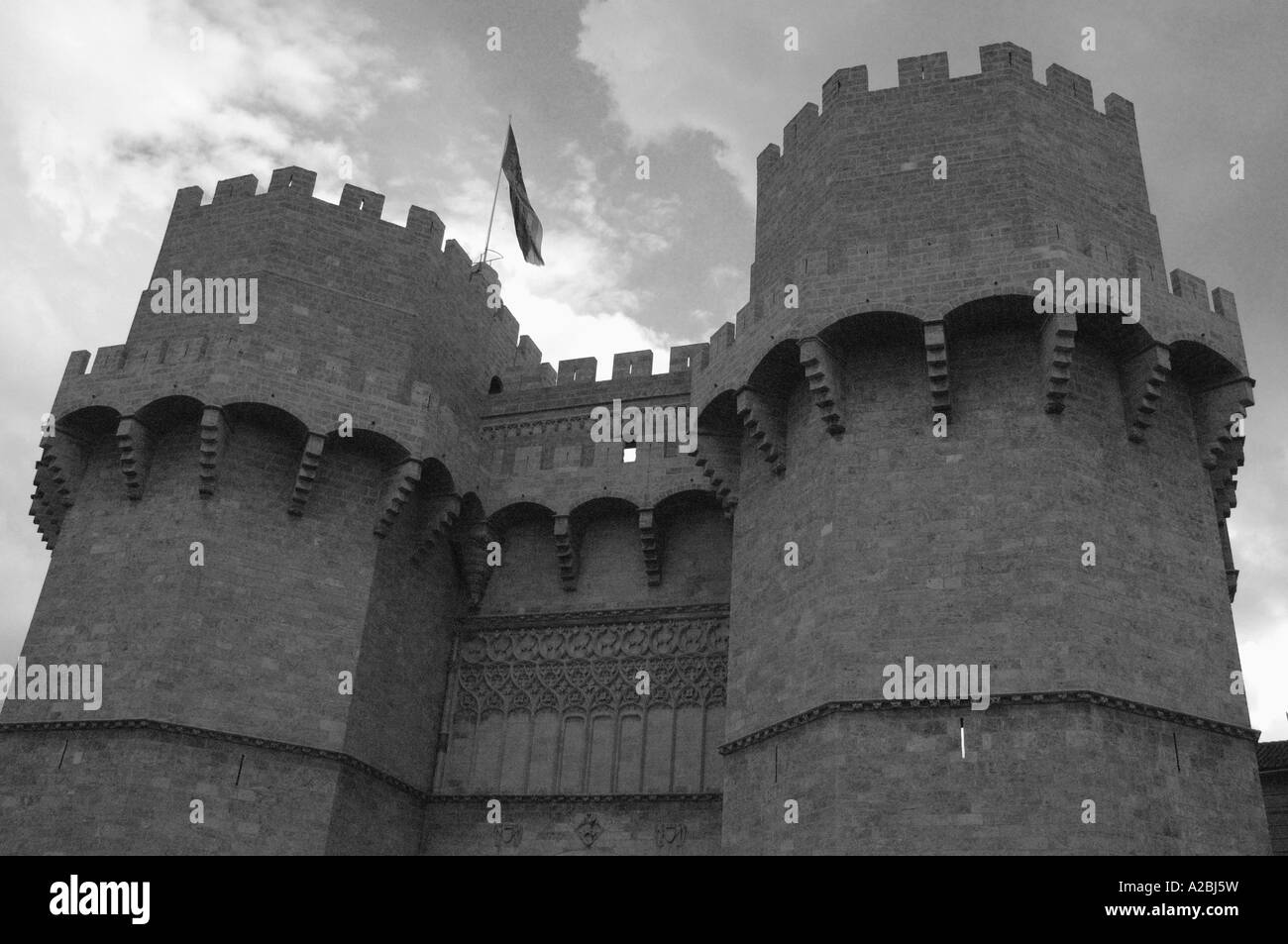 Torres de Serranos Quart Valencia Comunitat Comunidad Valenciana Costa del Azahar España Spanien iberischen Halbinsel Europa Stockfoto