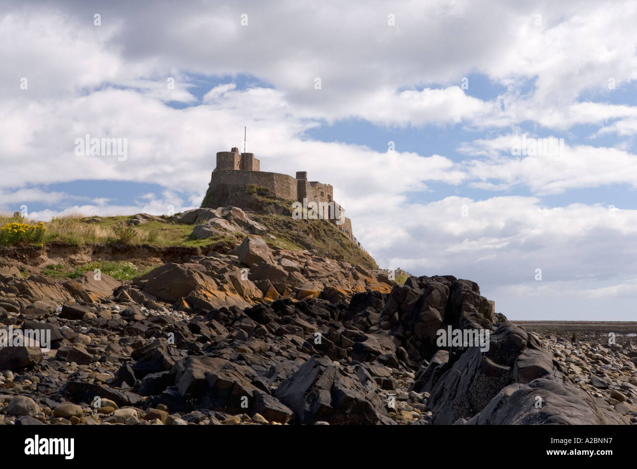 Lindisfarne Schloß Holy Island Northumberland England Großbritannien Stockfoto