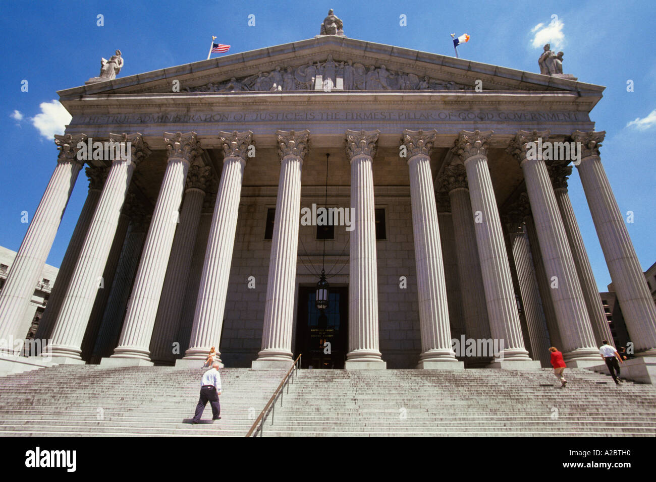 New York State Supreme Court Gebäude. Gerichtsgebäude am Foley Square New York City. Strafgericht in Lower Manhattan, NYC, USA Stockfoto