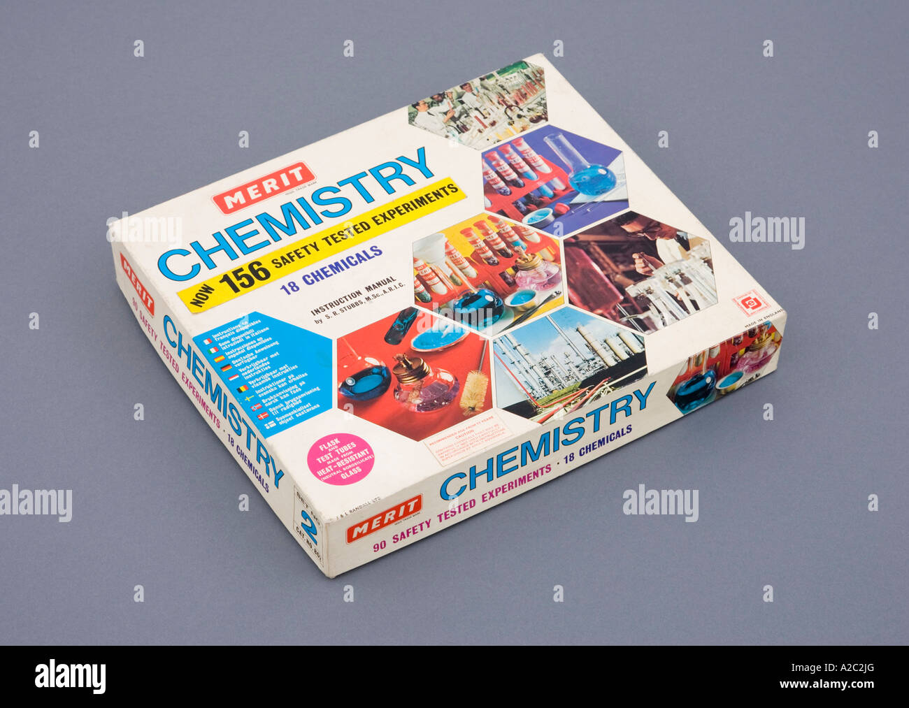 Chemie-Set, ein pädagogisches Spielzeug Stockfoto