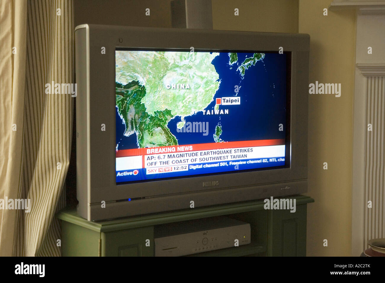 Sky News Satelliten-Kanal Stockfoto