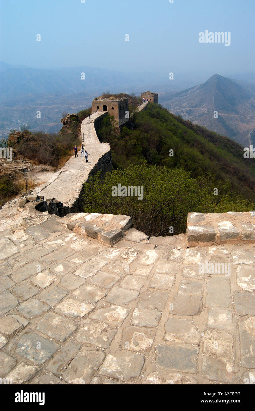 Chinesische Mauer bei Simatai, in der Nähe von Peking China Stockfoto