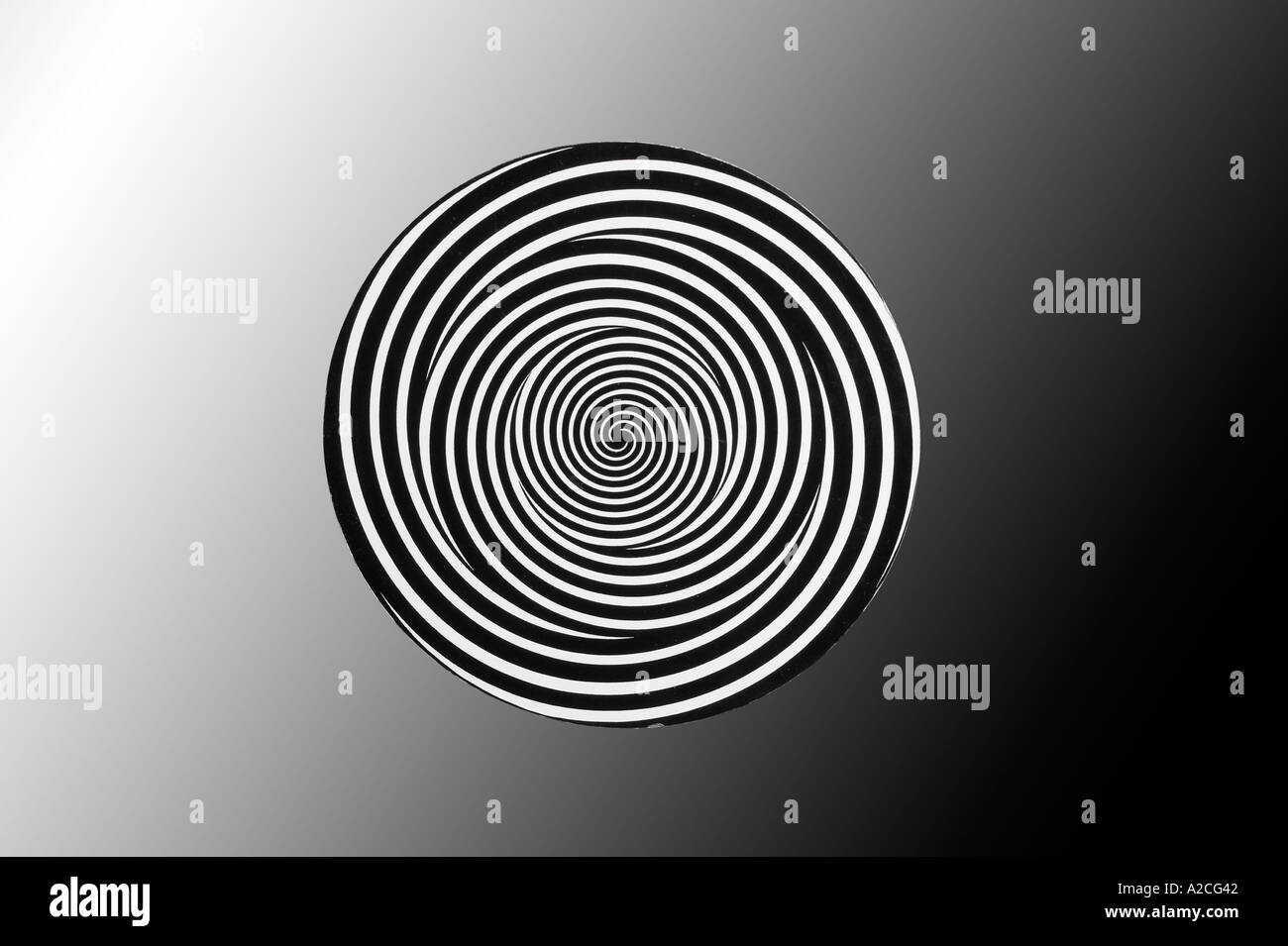 Spinning-hypnotische optische Täuschung Disc Stockfoto