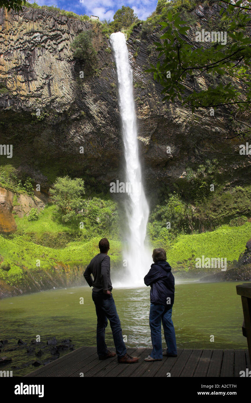 Bridal Veil Falls, Waikato, Nordinsel, Neuseeland. Stockfoto