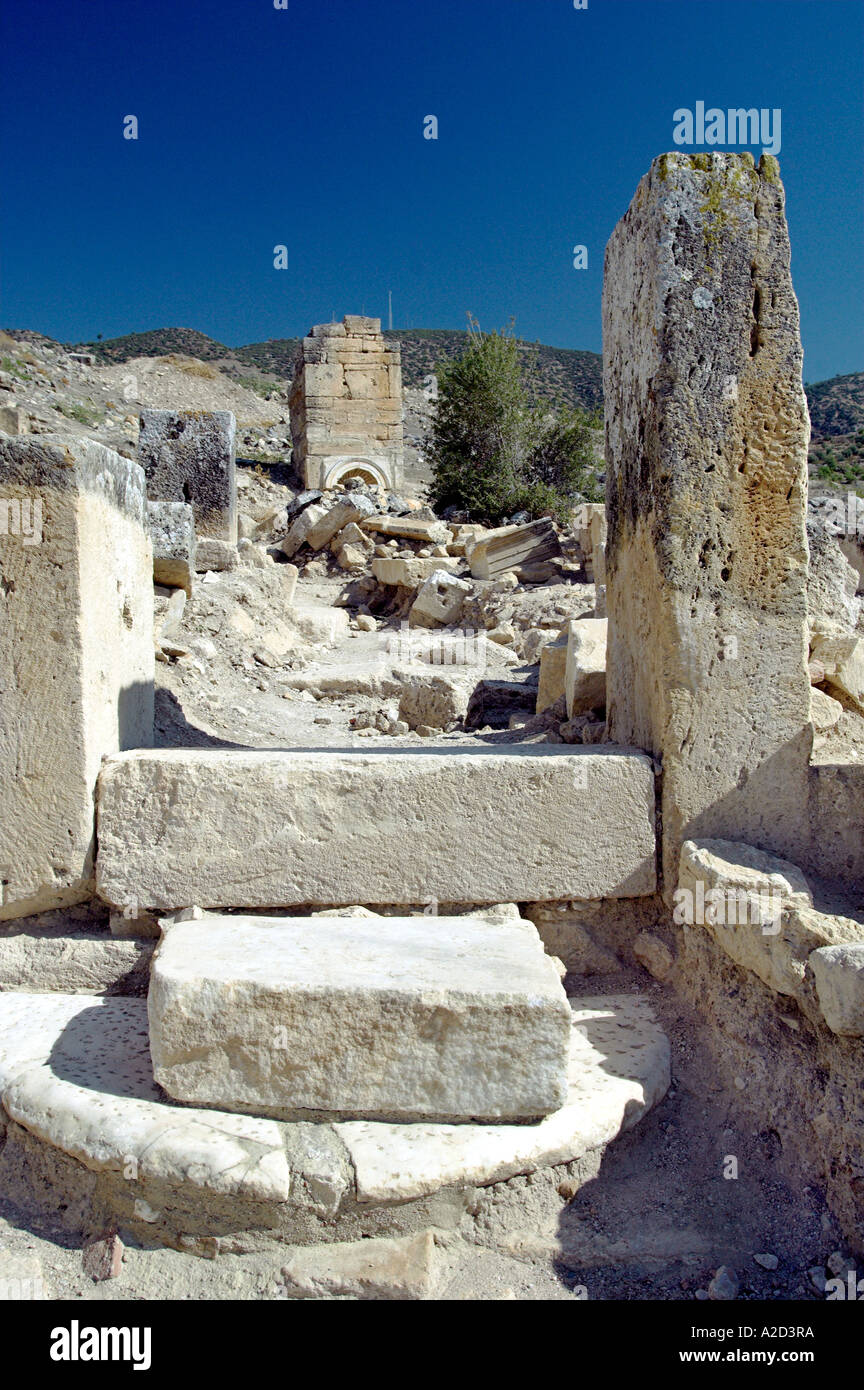 Das Martyrium des St. Philip der Apostel in den Ruinen von Hierapolis, Türkei.  Diese Seite ist der biblische Bedeutung. Stockfoto