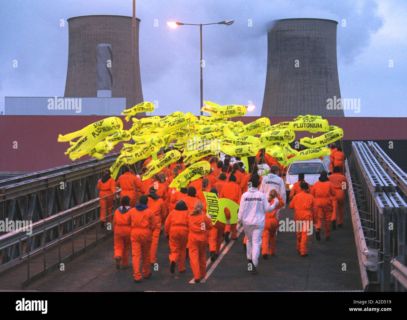 250 Greenpeace-Aktivisten eingegeben nukleare Wiederaufarbeitungsanlage Sellafield Stockfoto