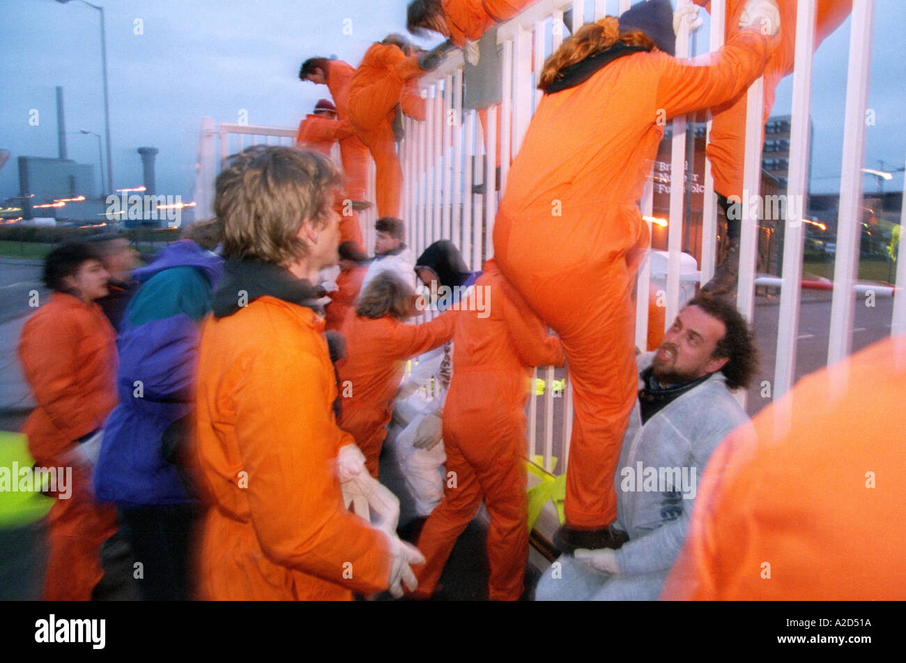 Handeln, bevor die UN nicht Atomwaffensperrvertrags Gespräche Greenpeace nukleare Wiederaufarbeitungsanlage Sellafield Stockfoto