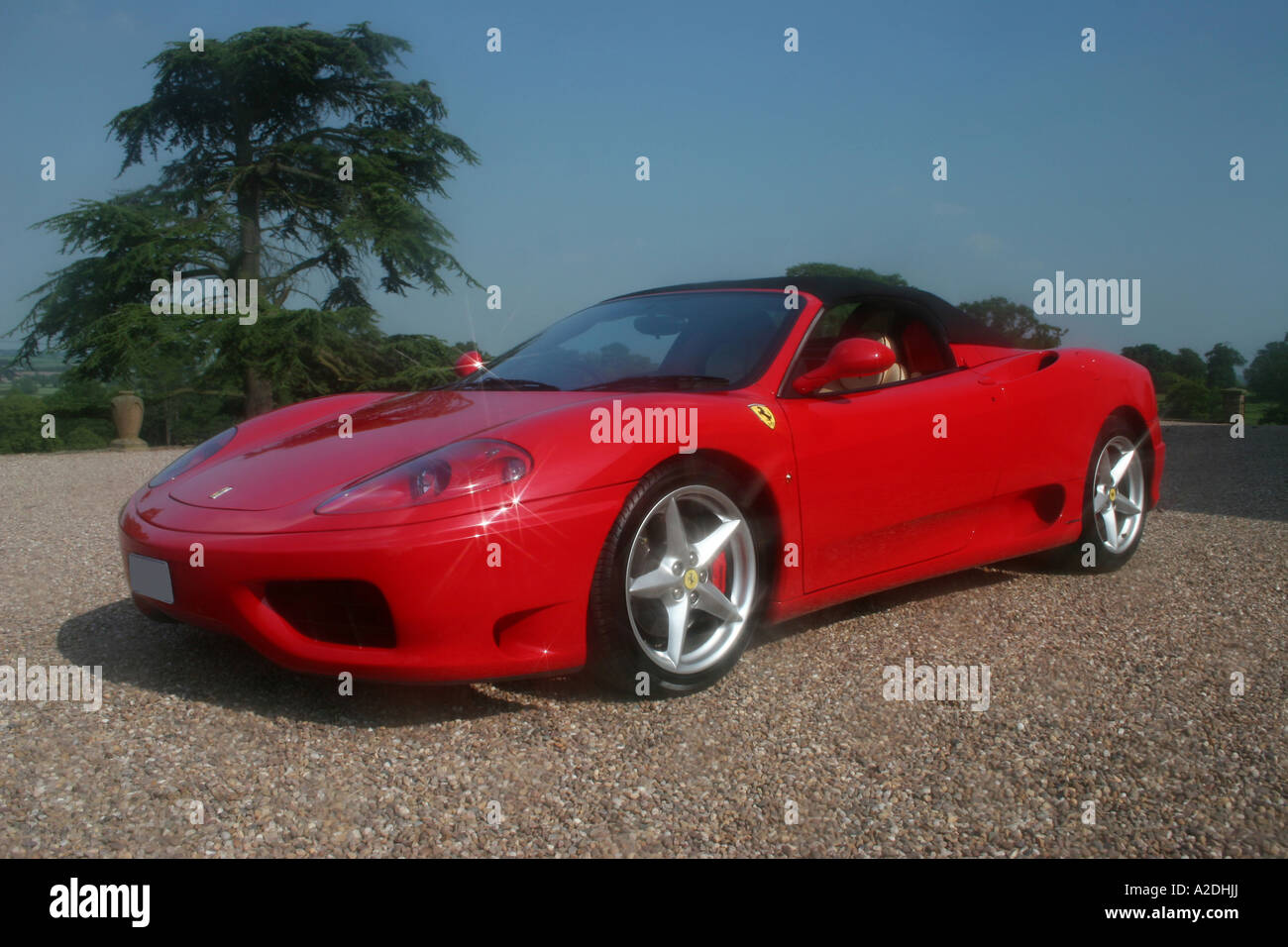 Klassische rote Ferrari 360 Spider F1 Stockfoto