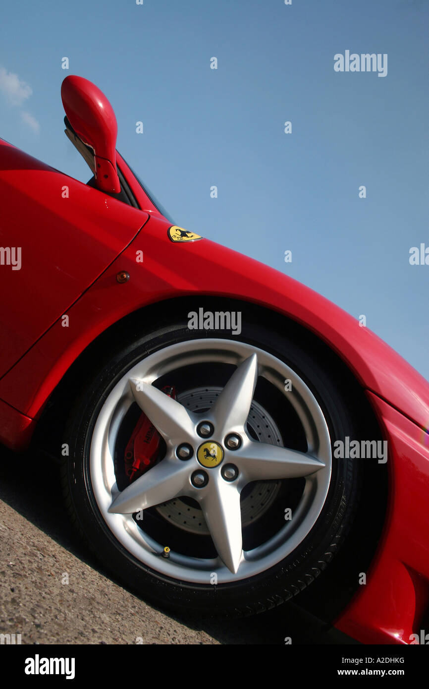 Klassische rote Ferrari 360 Spider F1 Stockfoto