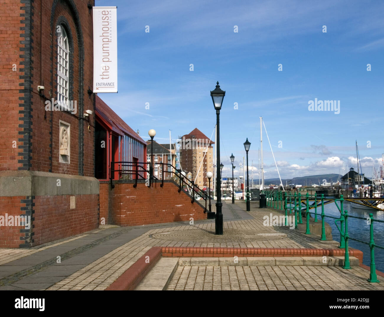 Renovierten viktorianischen Pumphouse in Swansea Marina. Stockfoto