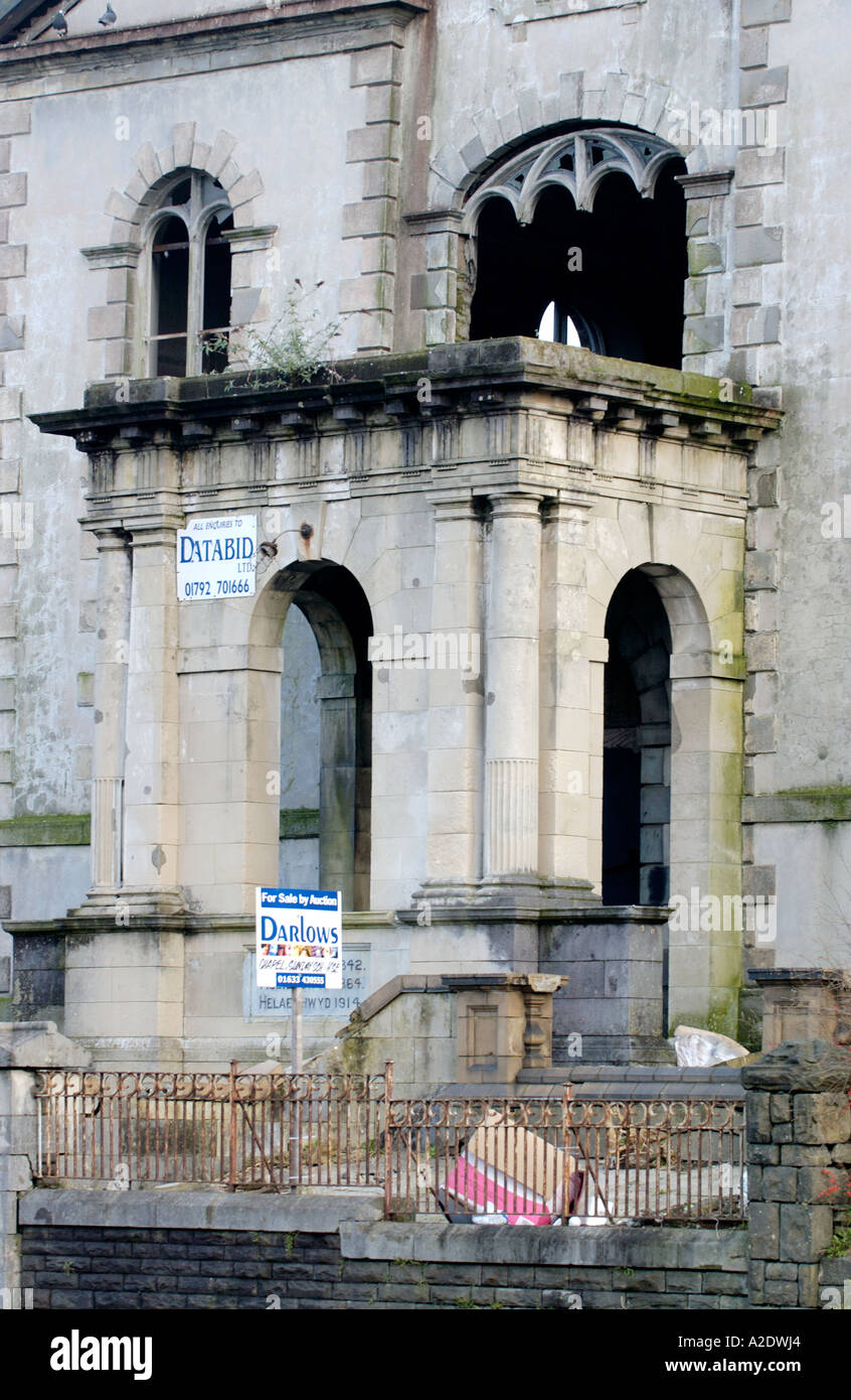 Siloam Independent Kapelle Swansea West Glamorgan Wales UK datiert 1864 leer verlassenen zum Verkauf Stockfoto