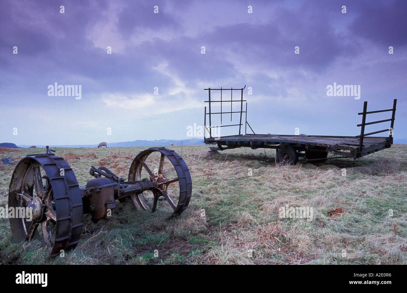 Stillgelegten landwirtschaftlichen Maschinen Stockfoto