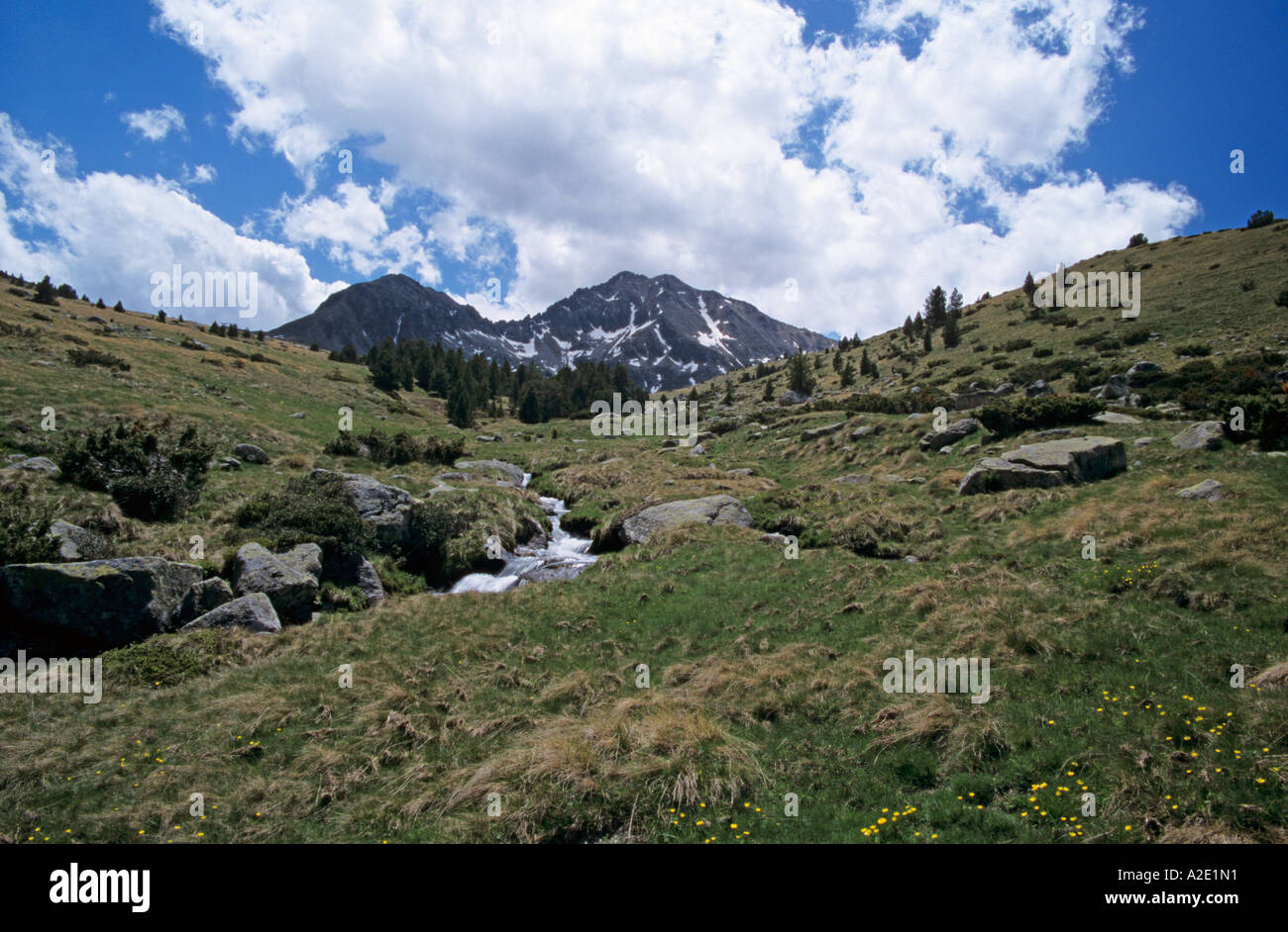 ANDORRA Europa kann Blick auf Klumpen de Massat in den Bergen Stockfoto