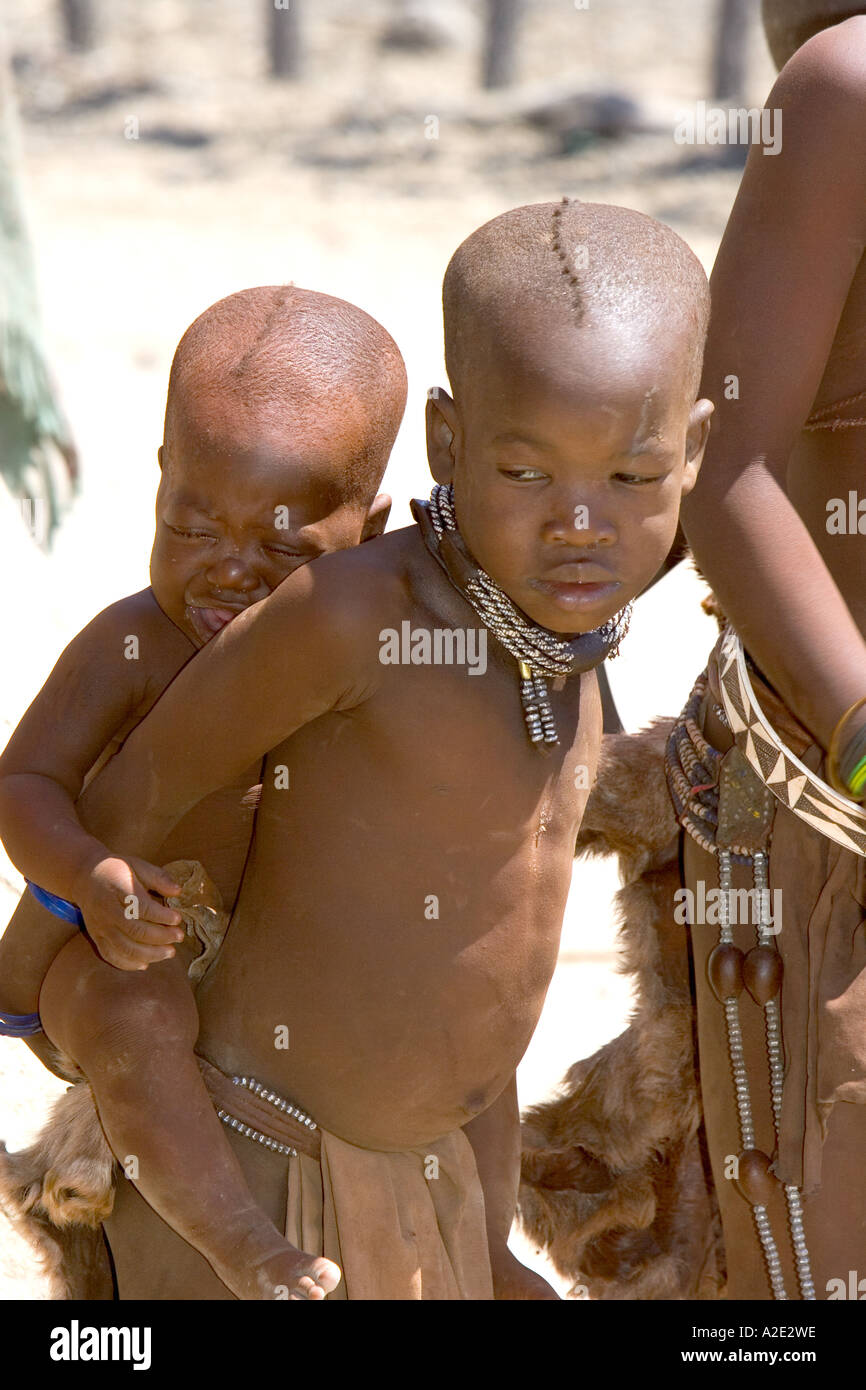 Namibia, Afrika: Kinder der Himbas Stockfoto