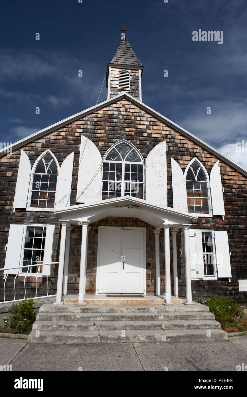 Evangelisch-methodistische Kirche auf Vorderseite Straße Philipsburg St. Maarten Karibik Antillen Stockfoto